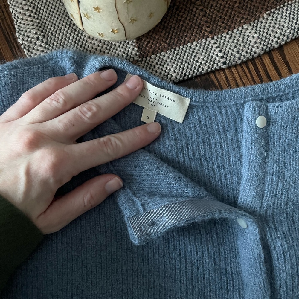 Gaspard Cardigan - Sezane - Vintage Blue - Picture 5 of 12